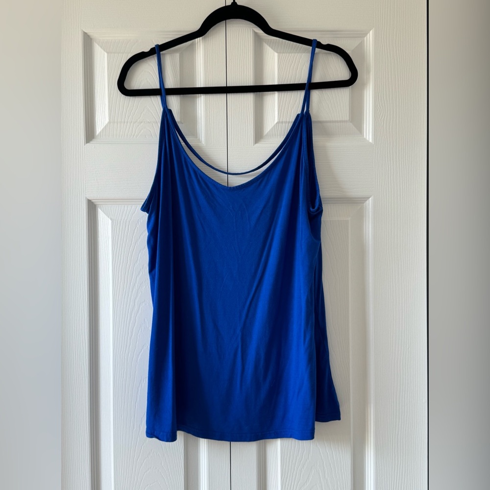 Blue Women's Spaghetti Strap Top